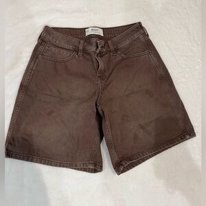 Hollister Women’s Dark Brown Jean Shorts